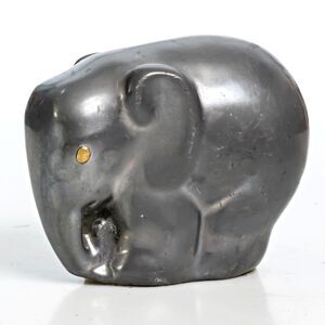 Vintage Elephant Solid Lead Paperweight - Approx 2.5"